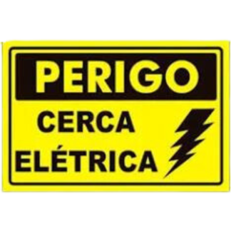 PLACA DE ADVERTÊNCIA CERCA ELETRICA