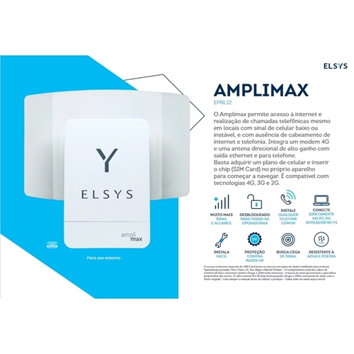 ROTEADOR EXTERNO AMPLIMAX FIT ELSYS